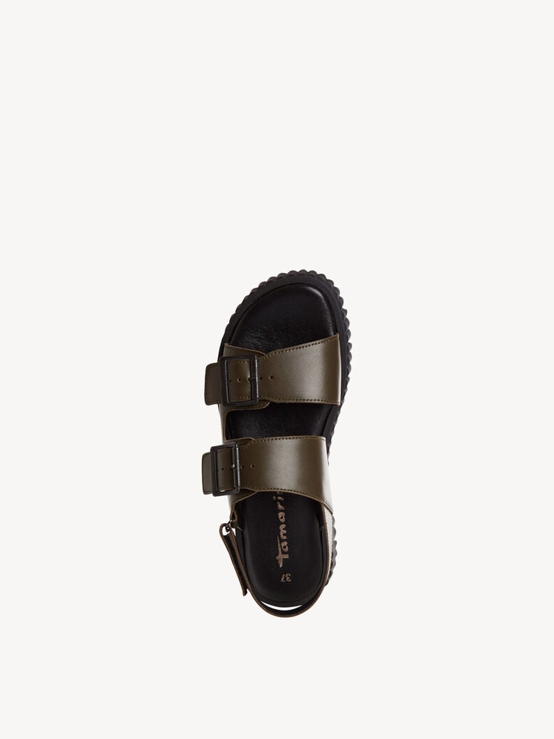 Tamaris Ledersandalette - Grün