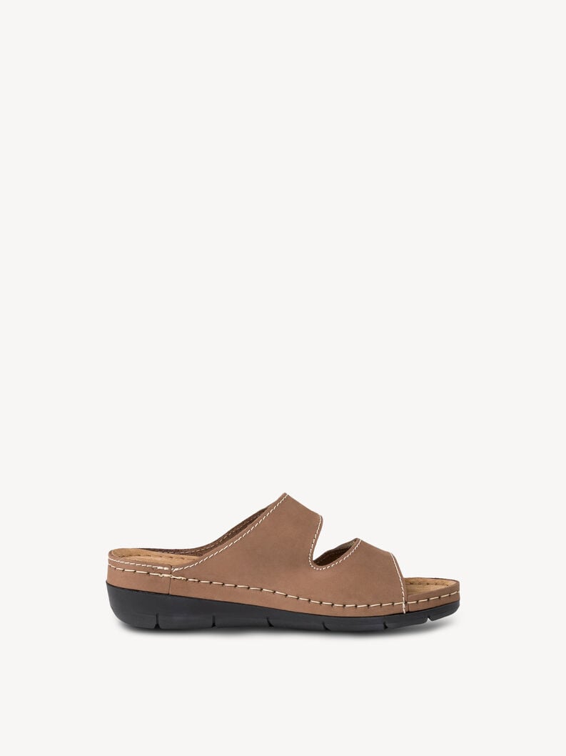 Tamaris Lederpantolette - Beige
