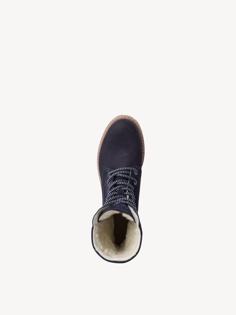 Tamaris Lederstiefelette - Blau Warmfutter