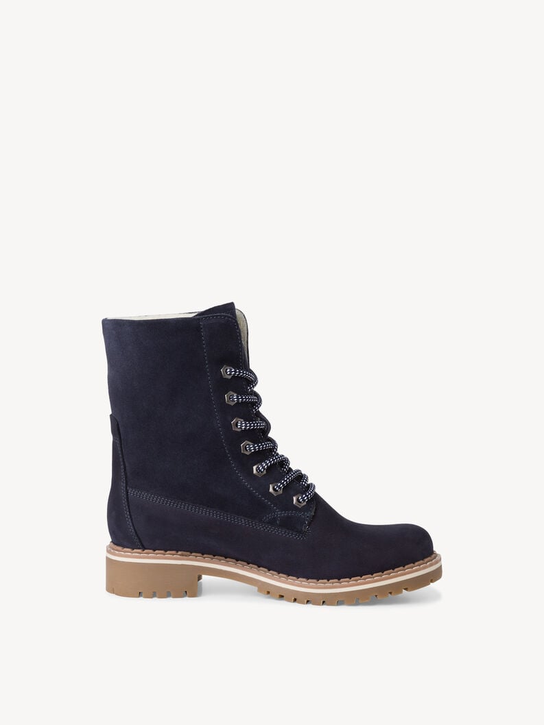 Tamaris Lederstiefelette - Blau Warmfutter