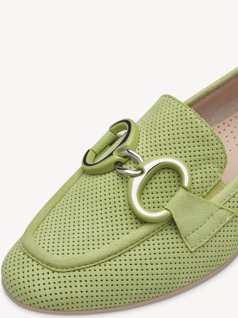 Tamaris Lederslipper - Grün