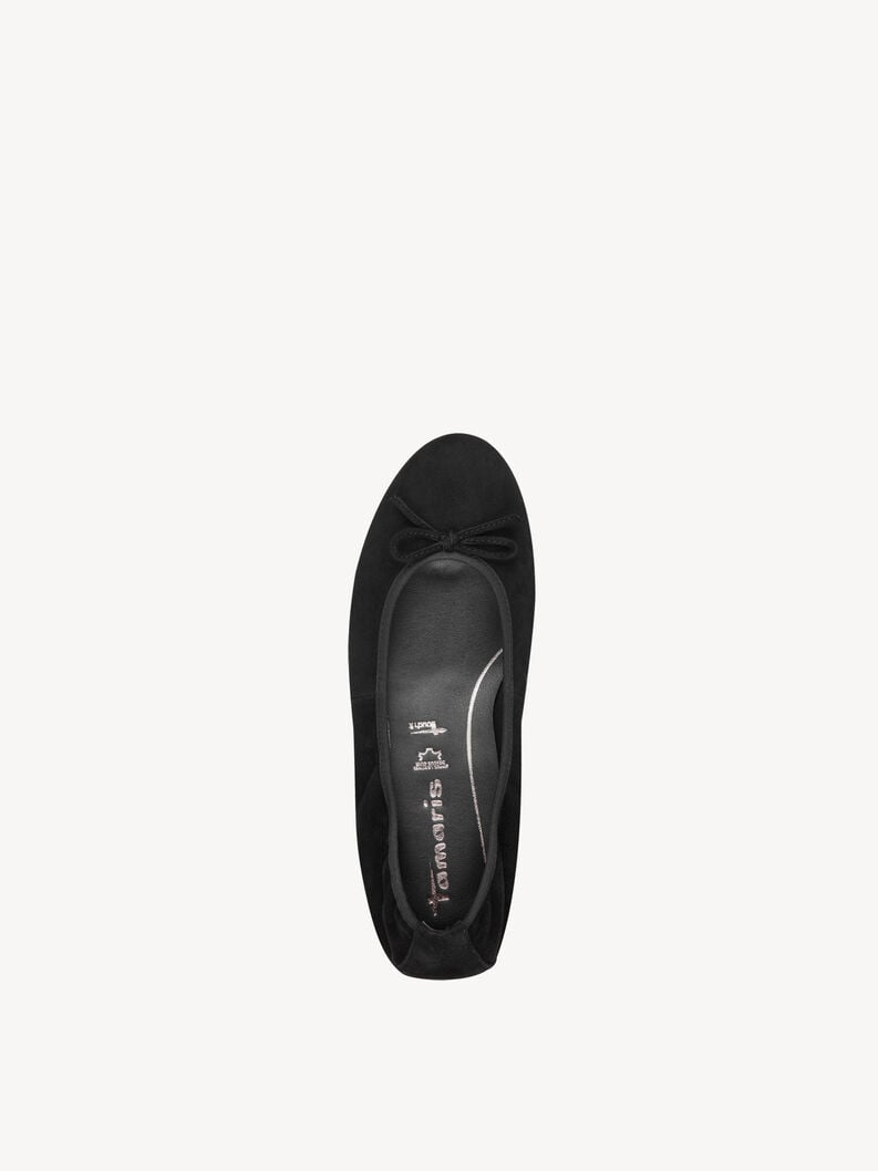 Tamaris Lederballerina - Schwarz