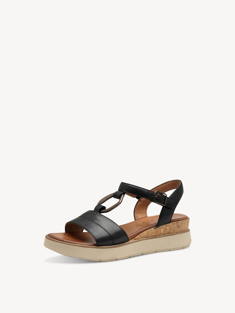 Tamaris Ledersandalette - Schwarz