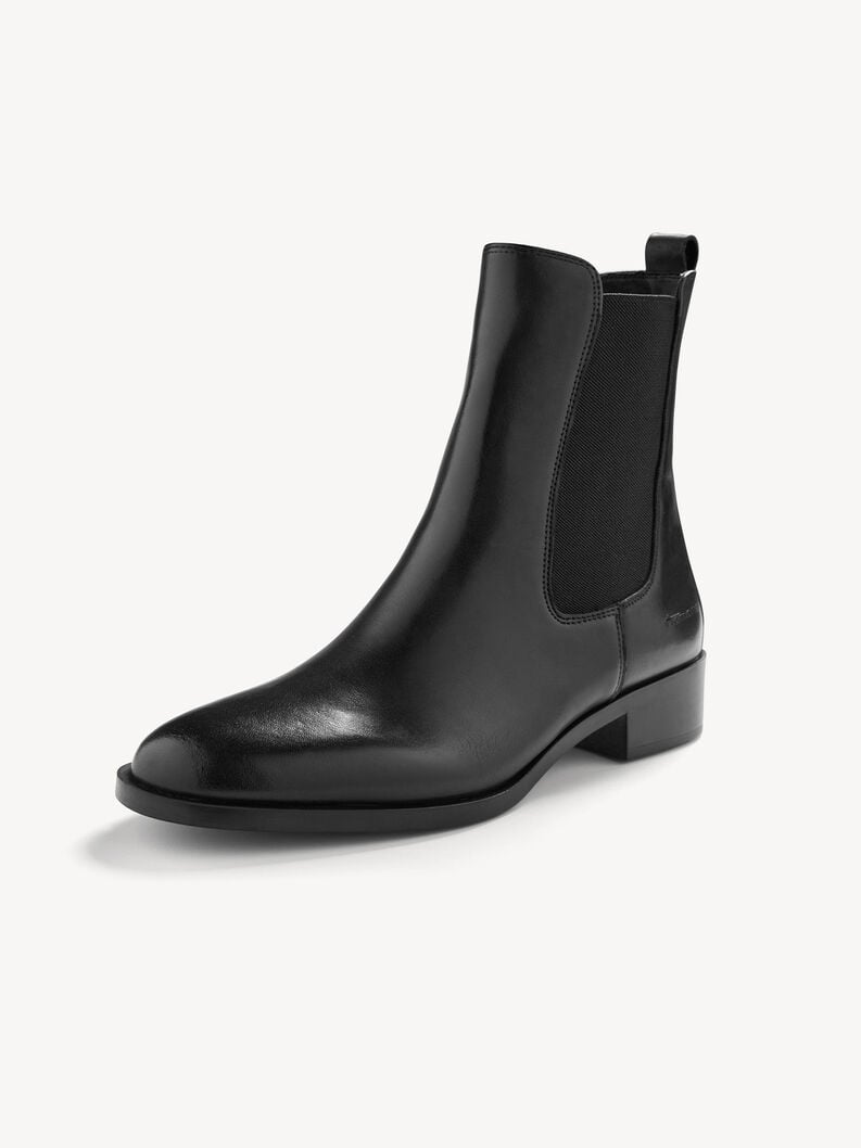 Tamaris Leder Chelsea Boot - Schwarz