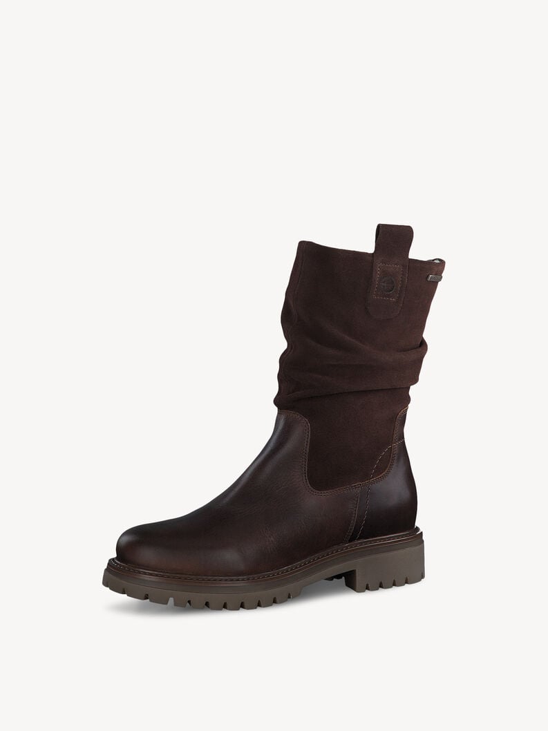Tamaris Lederstiefelette - Braun Warmfutter