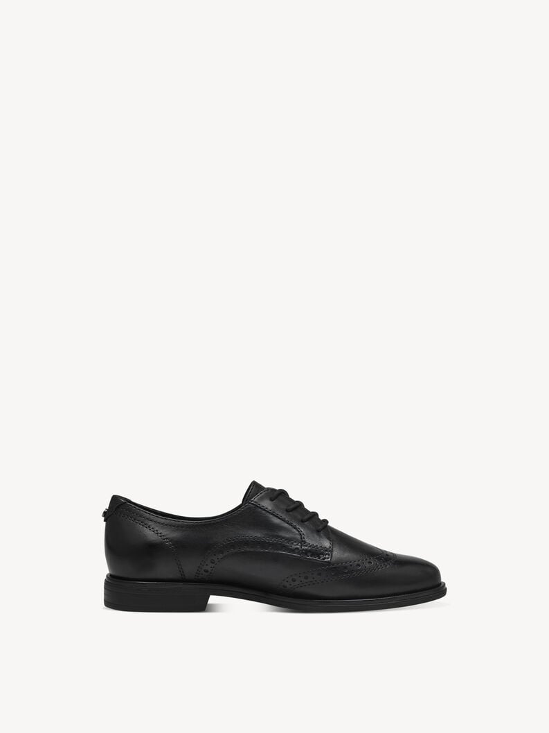 Tamaris Lederhalbschuh - Schwarz