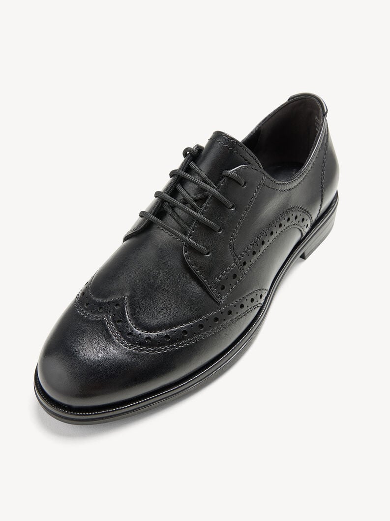 Tamaris Lederhalbschuh - Schwarz