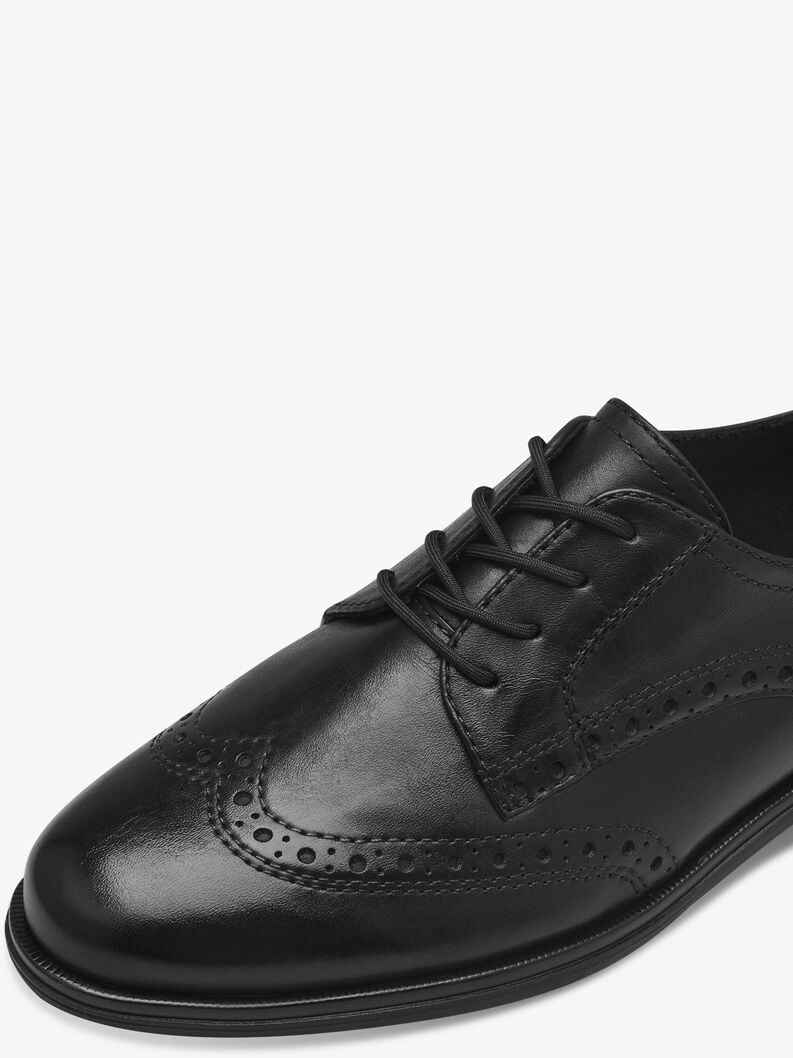 Tamaris Lederhalbschuh - Schwarz