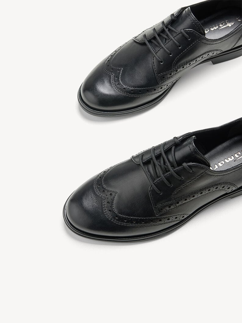 Tamaris Lederhalbschuh - Schwarz