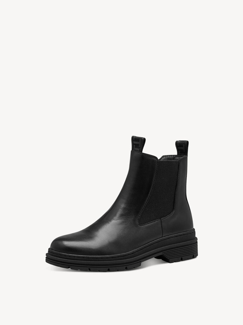 Tamaris Leder Chelsea Boot - Schwarz