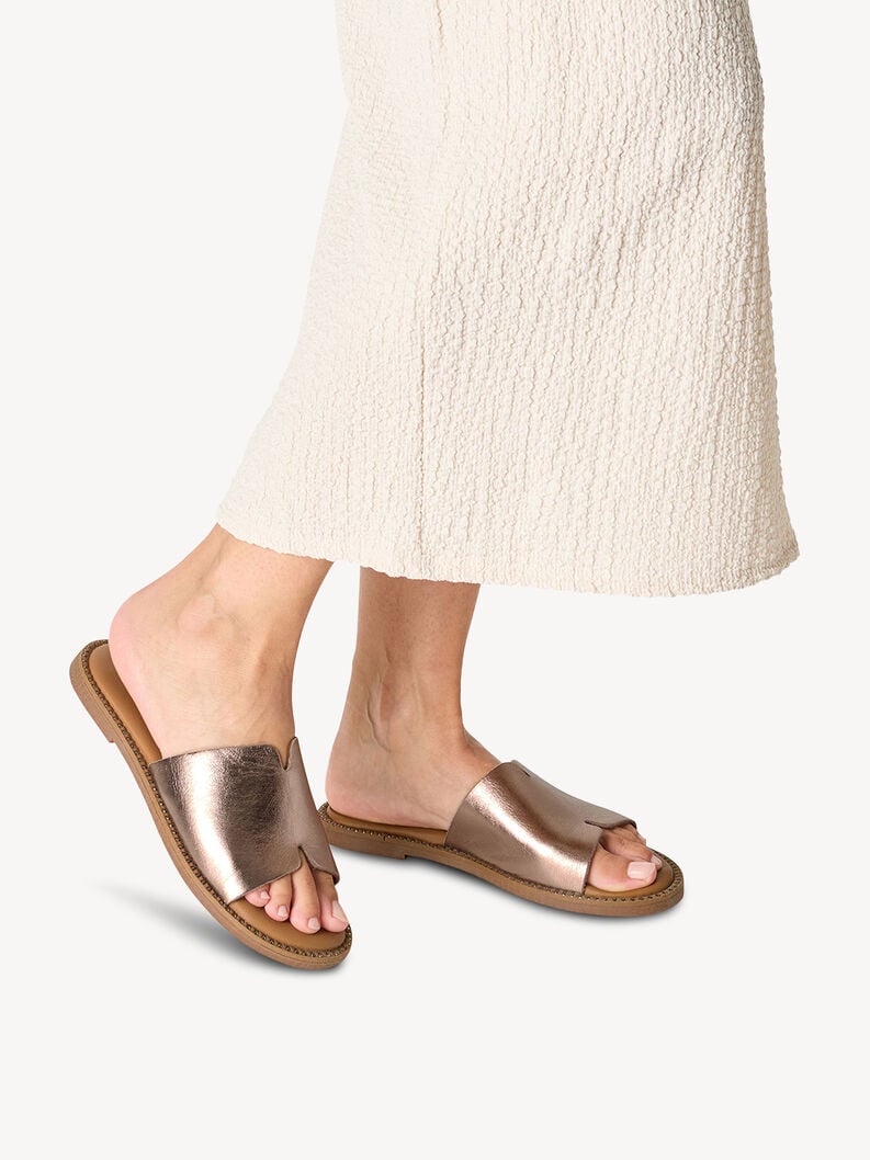 Tamaris Lederpantolette - Metallic