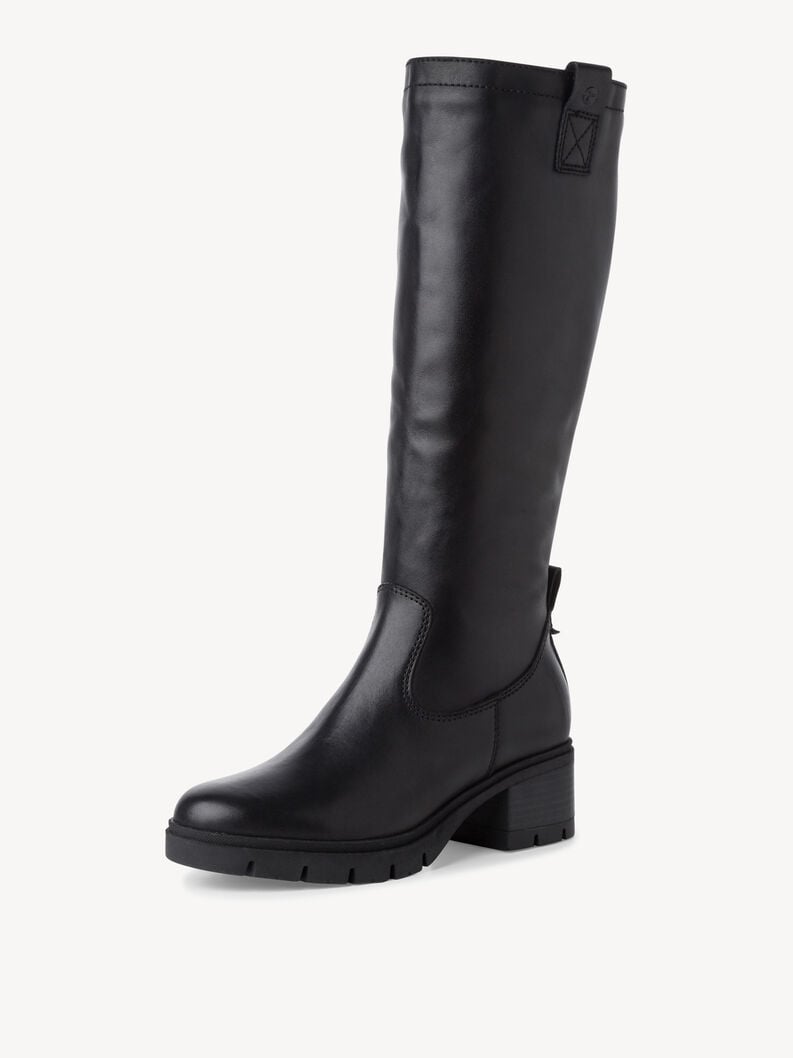 Tamaris Lederstiefel - Schwarz