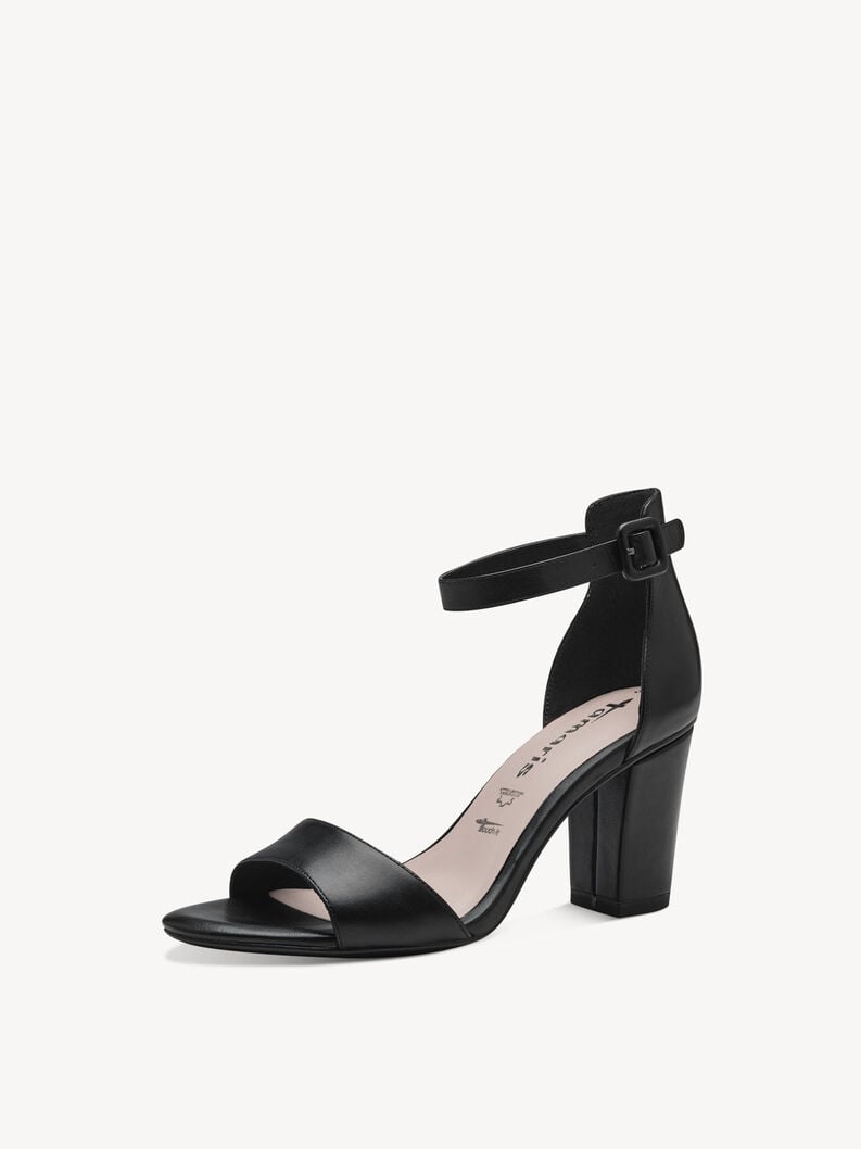 Tamaris Ledersandalette - Schwarz
