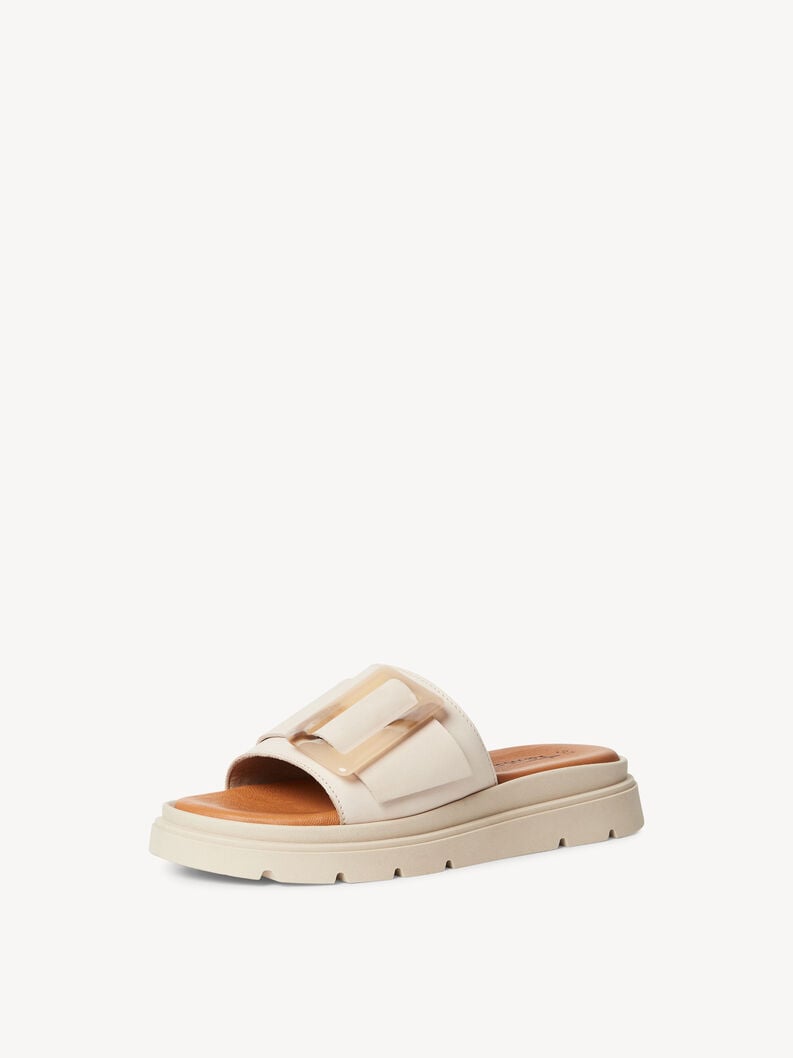 Tamaris Lederpantolette - Beige