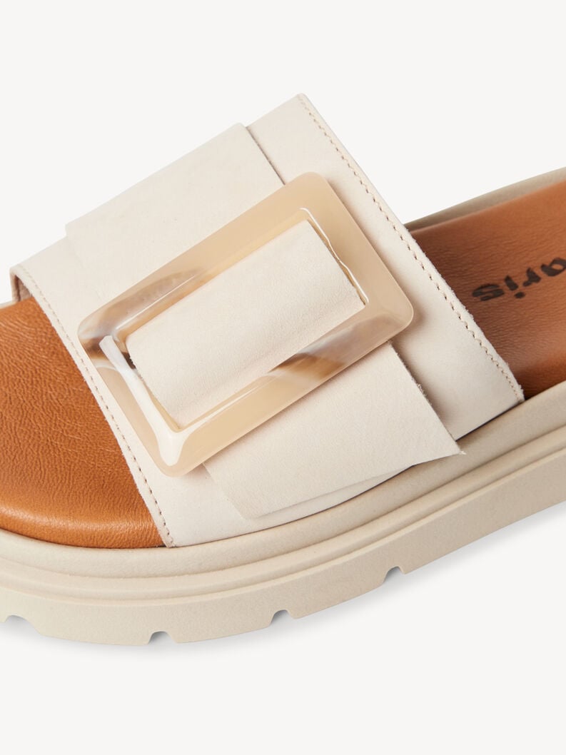 Tamaris Lederpantolette - Beige