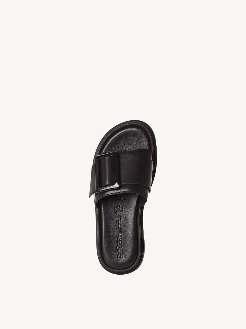 Tamaris Lederpantolette - Schwarz