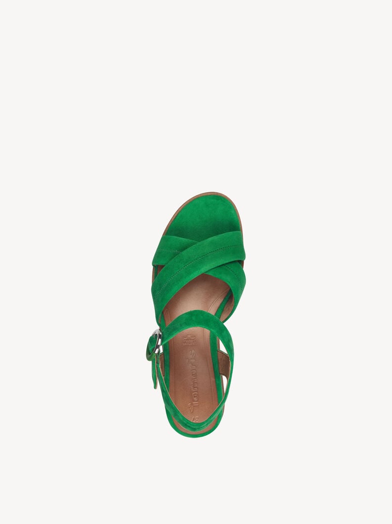 Tamaris Ledersandalette - Grün