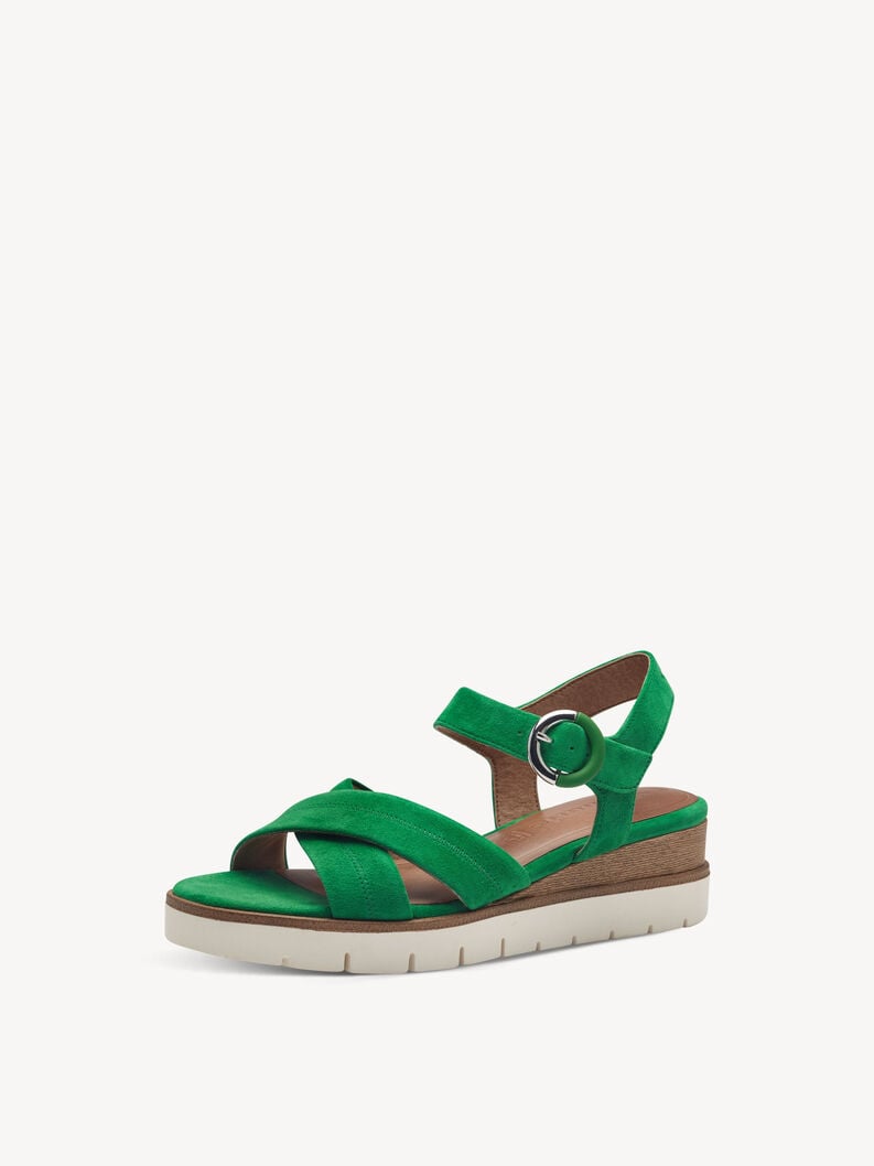 Tamaris Ledersandalette - Grün