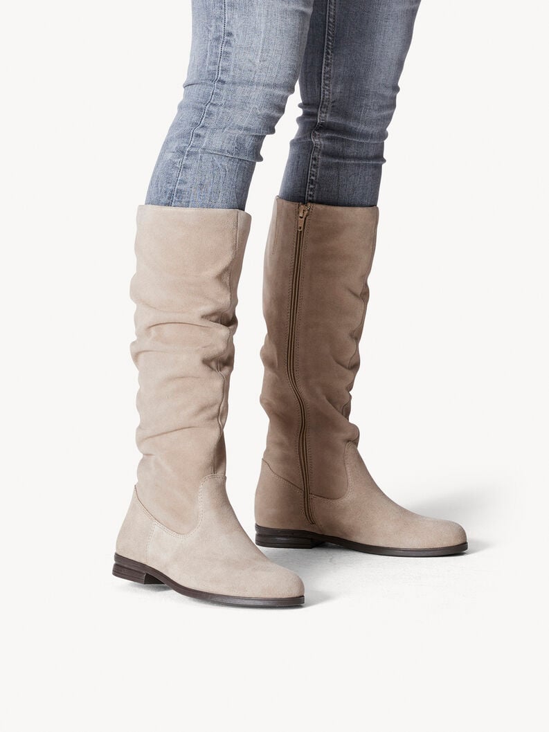 Tamaris Lederstiefel - Beige
