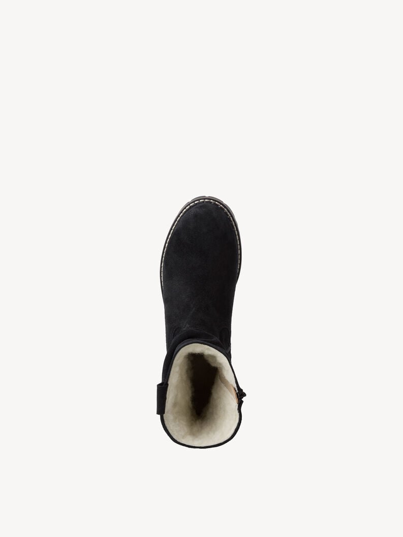 Tamaris Lederstiefelette - Schwarz Warmfutter
