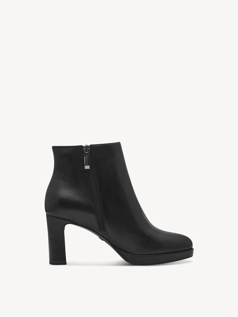 Tamaris Lederstiefelette - Schwarz