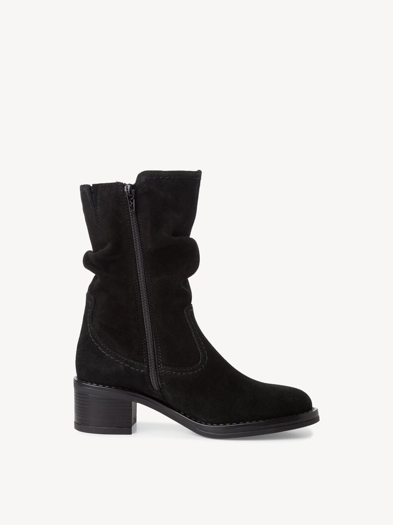 Tamaris Lederstiefelette - Schwarz