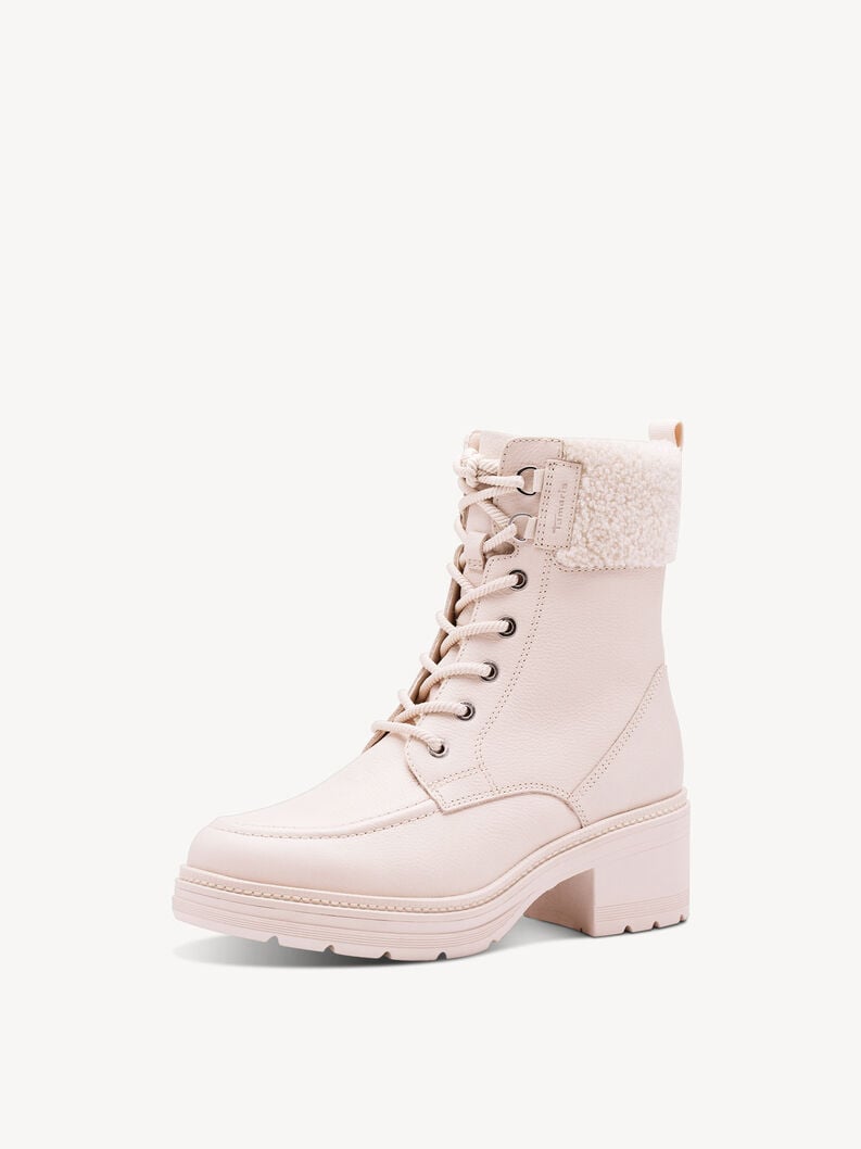 Tamaris Lederstiefelette - Beige Warmfutter