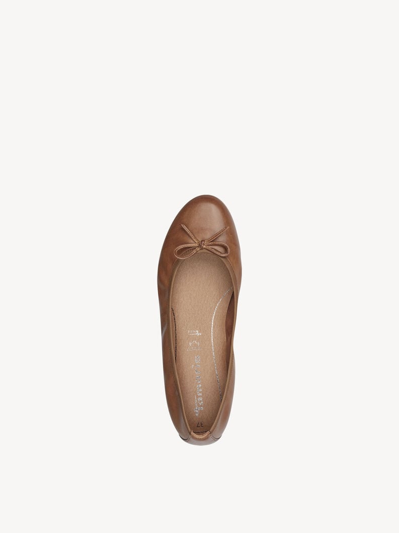 Tamaris Lederballerina - Braun