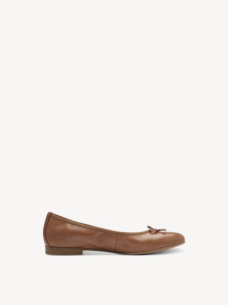 Tamaris Lederballerina - Braun