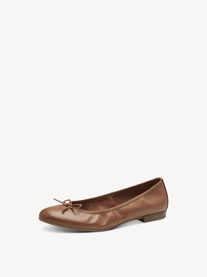 Tamaris Lederballerina - Braun