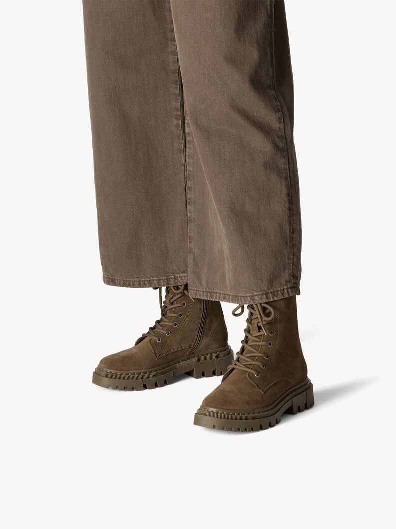 Tamaris Lederstiefelette - Grün