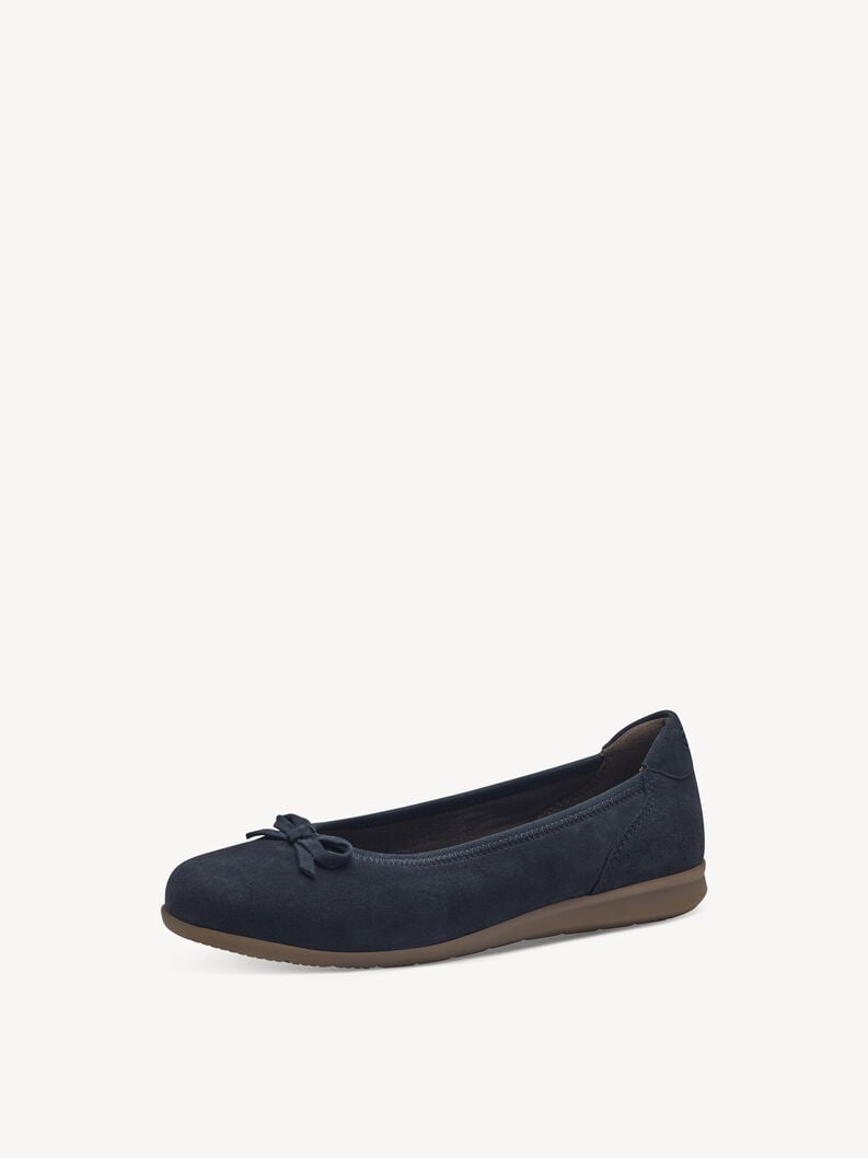 Tamaris Lederballerina - Blau