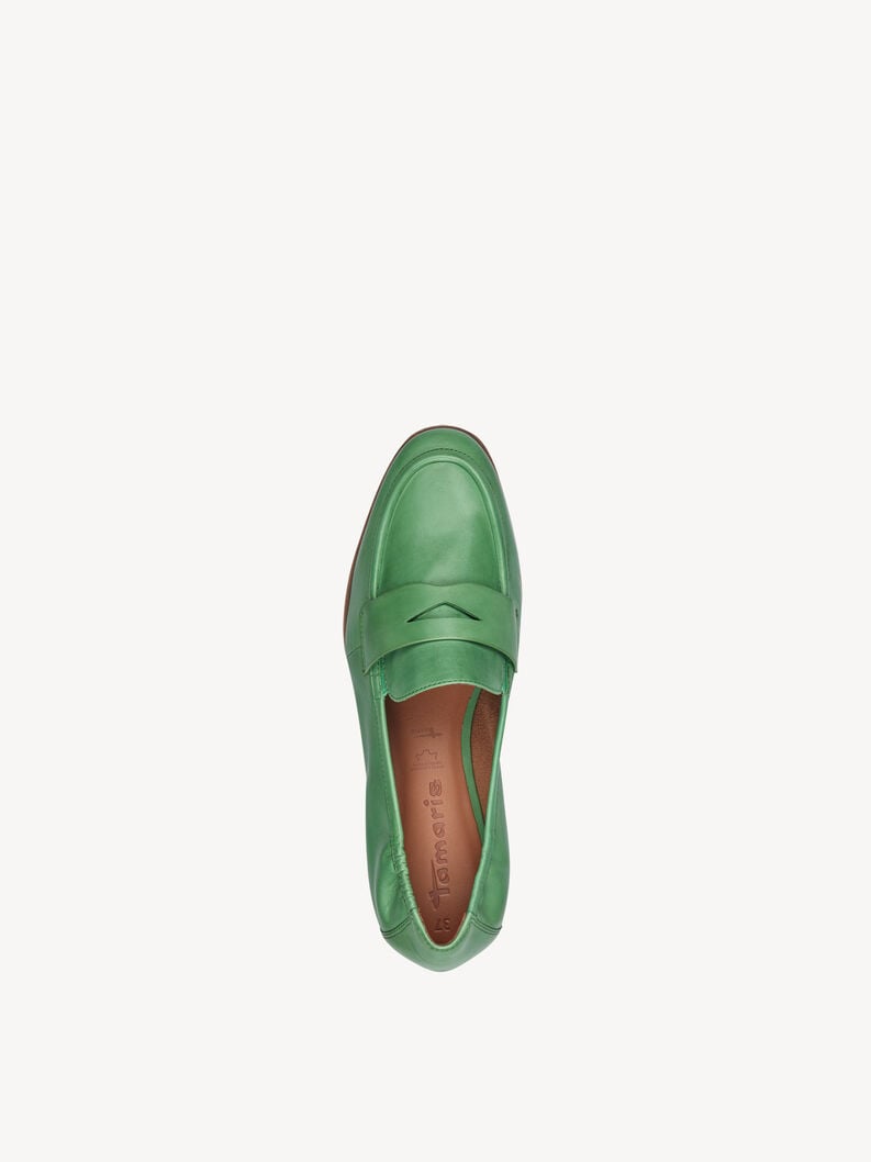 Tamaris Lederslipper - Grün