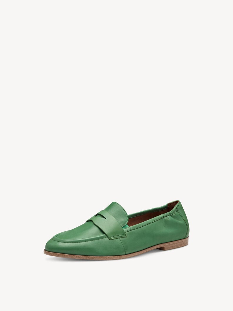 Tamaris Lederslipper - Grün