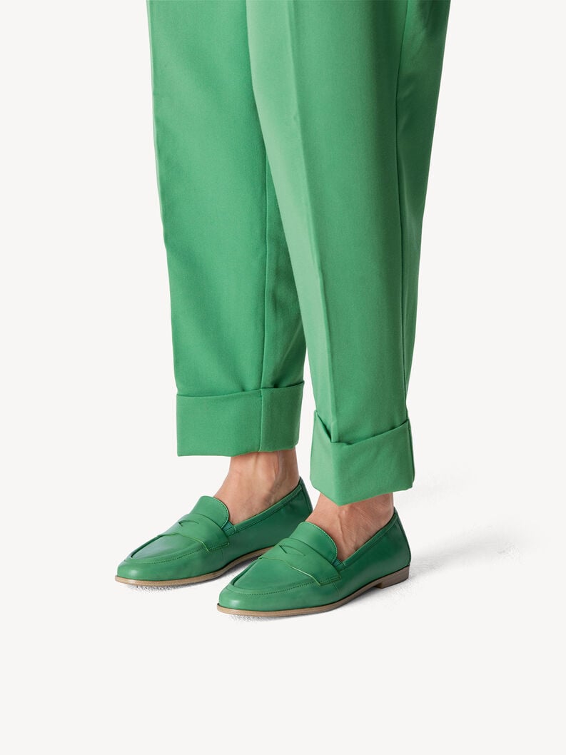 Tamaris Lederslipper - Grün