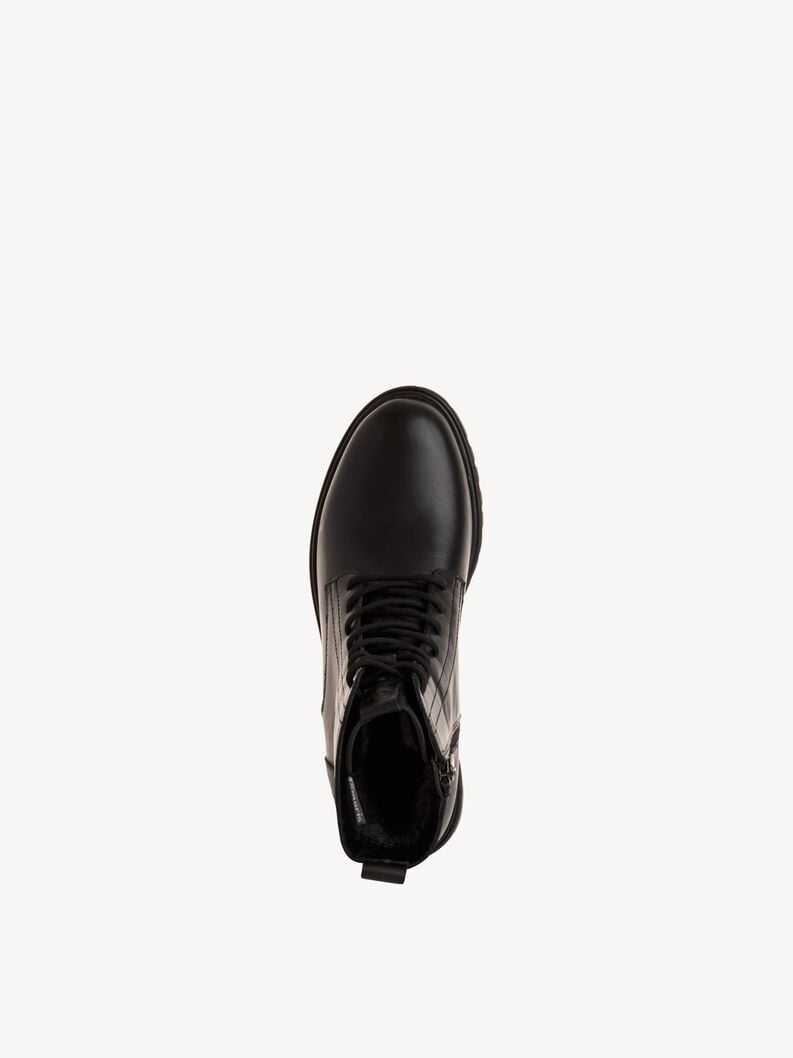 Tamaris Lederstiefelette - Schwarz Warmfutter