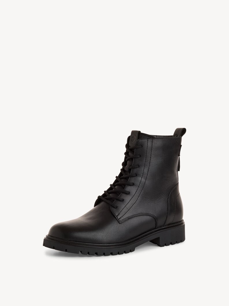 Tamaris Lederstiefelette - Schwarz Warmfutter