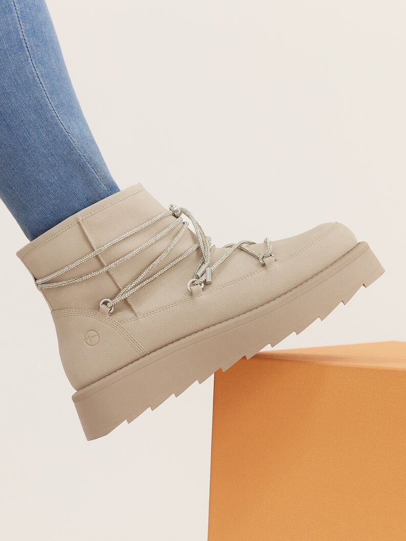 Tamaris Stiefelette - Beige Warmfutter