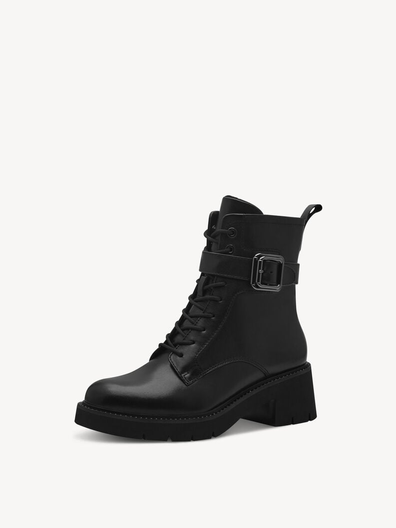 Tamaris Lederstiefelette - Schwarz