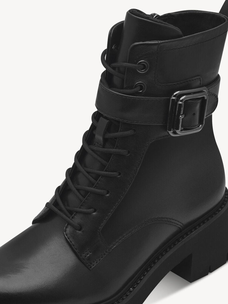 Tamaris Lederstiefelette - Schwarz