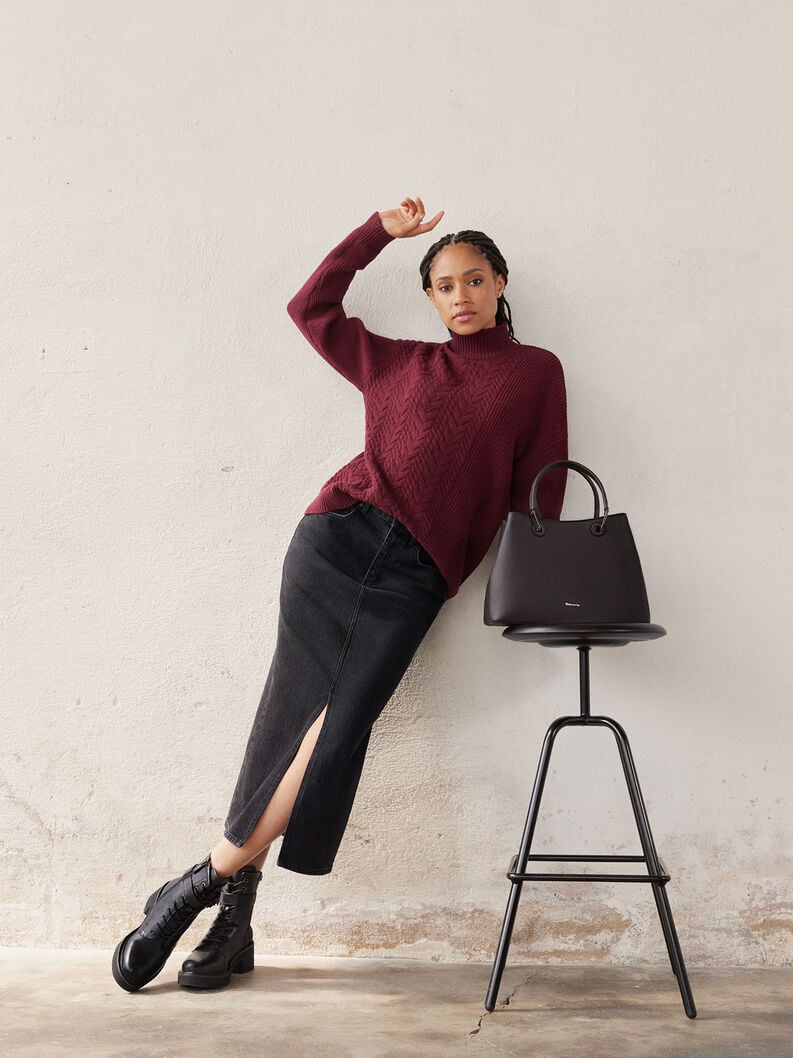 Tamaris Lederstiefelette - Schwarz