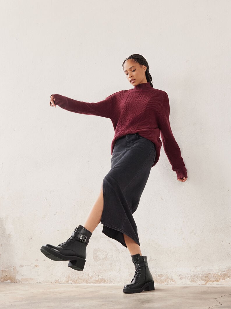 Tamaris Lederstiefelette - Schwarz