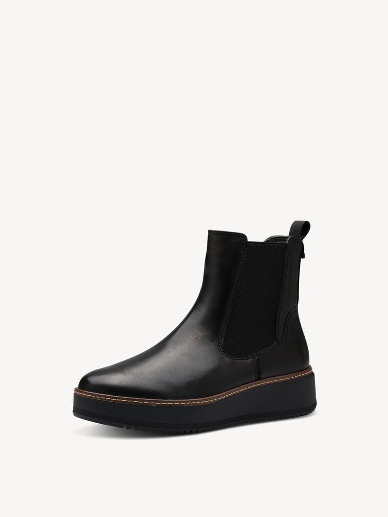 Tamaris Leder Chelsea Boot - Schwarz