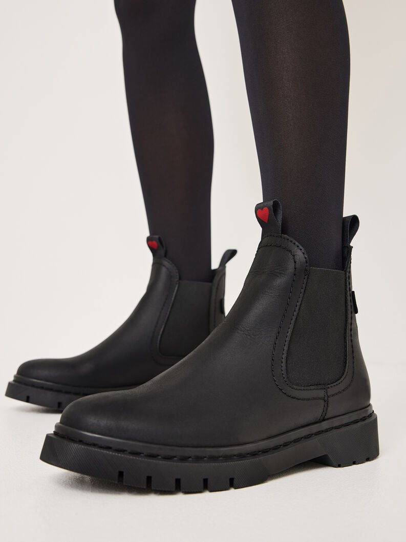 Tamaris Leder Chelsea Boot - Schwarz