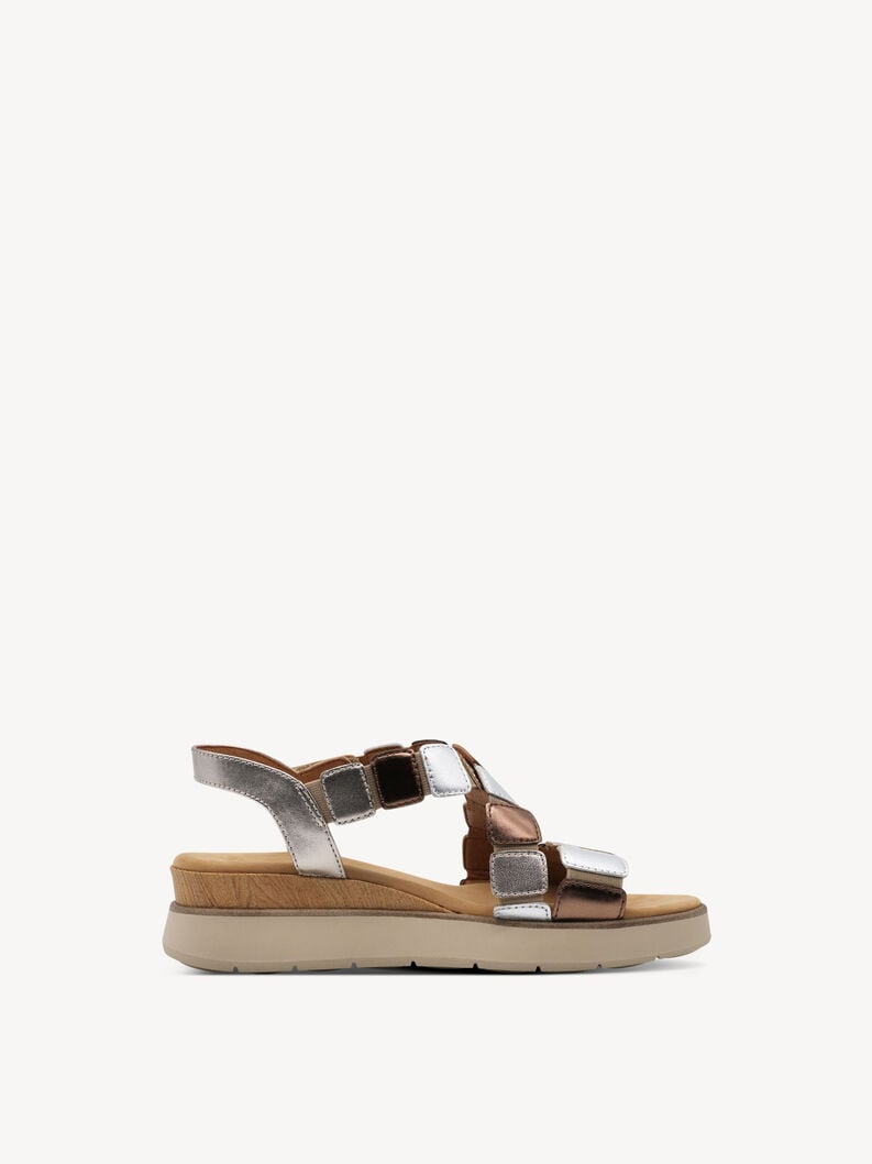 Tamaris Ledersandalette - Metallic