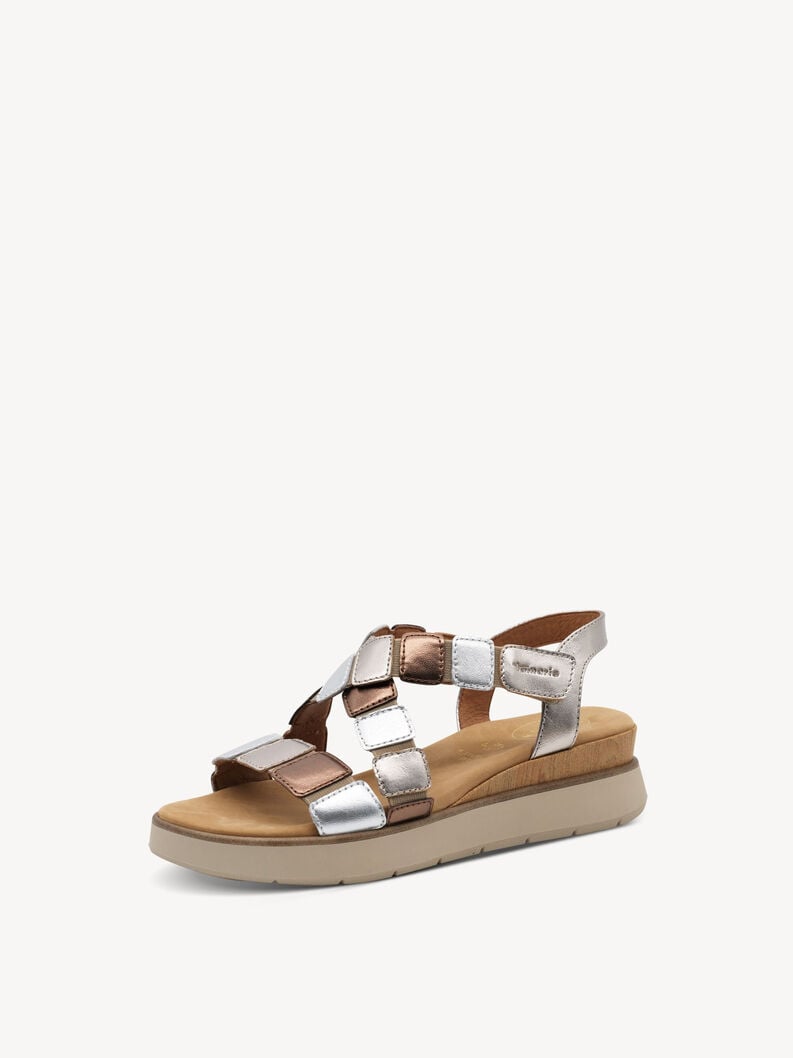 Tamaris Ledersandalette - Metallic