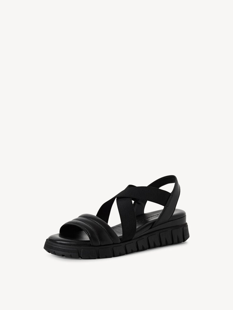 Tamaris Ledersandalette - Schwarz