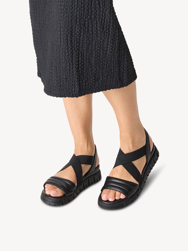 Tamaris Ledersandalette - Schwarz