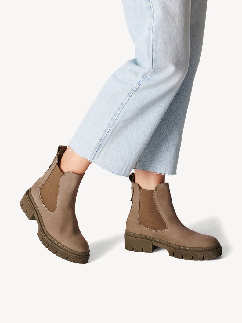 Tamaris Leder Chelsea Boot - Braun