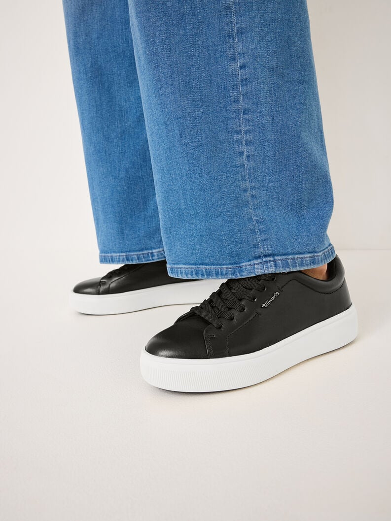 Tamaris Ledersneaker - Schwarz
